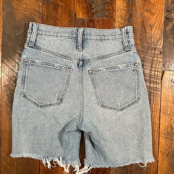 Madewell High Rise Denim Mid Length Cutoff Shorts Women’s Size 23 Light Wash - Picture 5 of 5